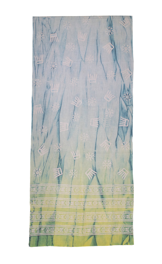Wax Batik - Cotton -Dyed with Ombre Dying Technique