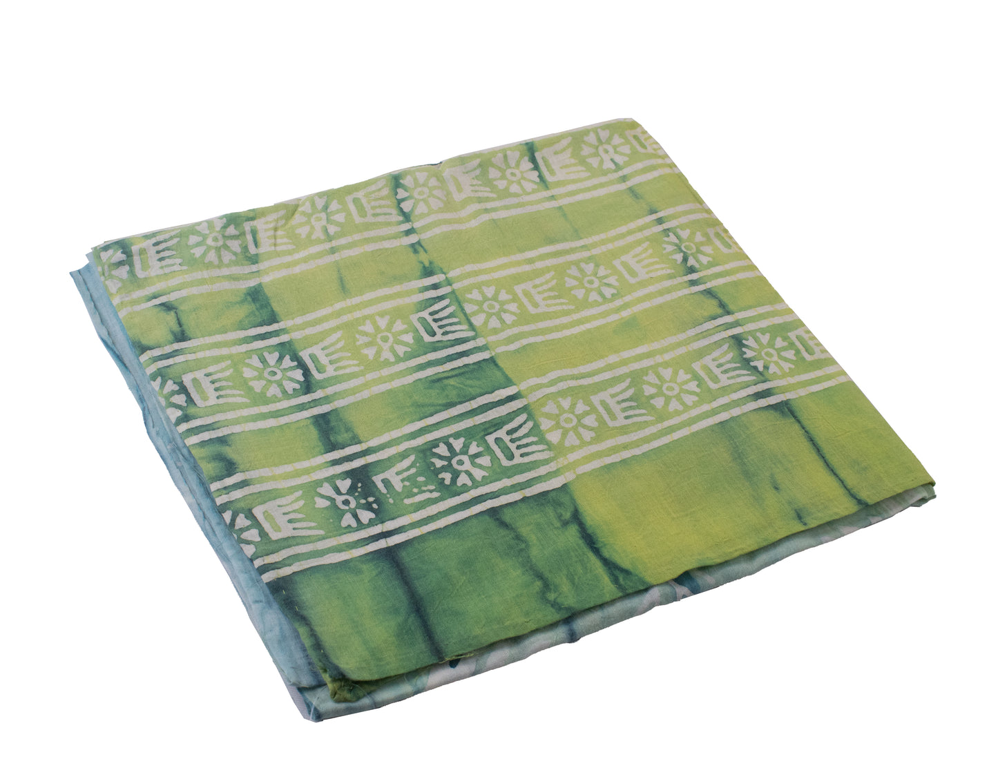 Wax Batik Cotton Natural Dye Hand Block Print Stole - 2.1 Mtr Length - SKU: MA31703D