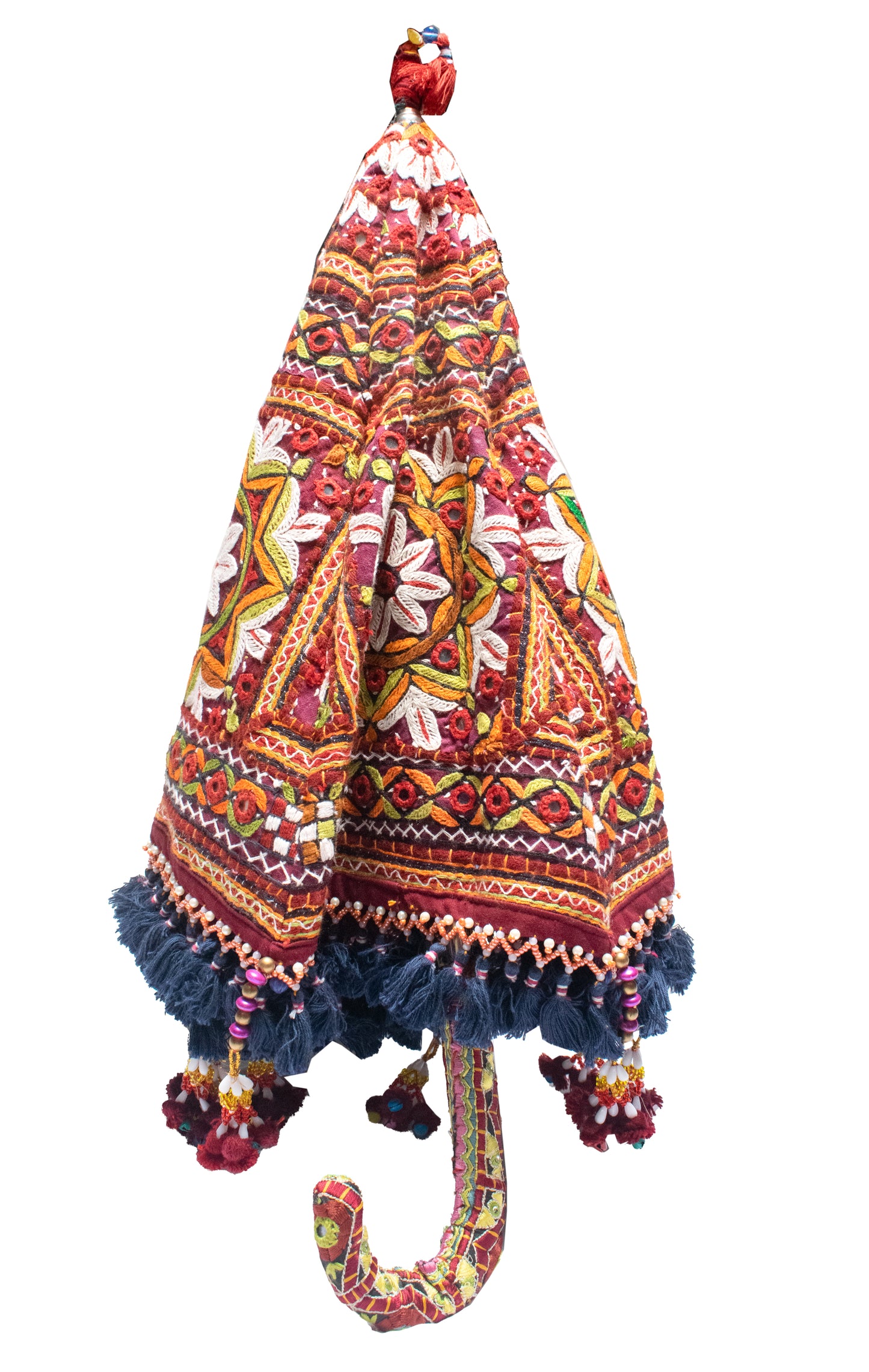 Machine Embroidery Cotton Machine Work Embroidery Umbrella - SKU: KU18601G