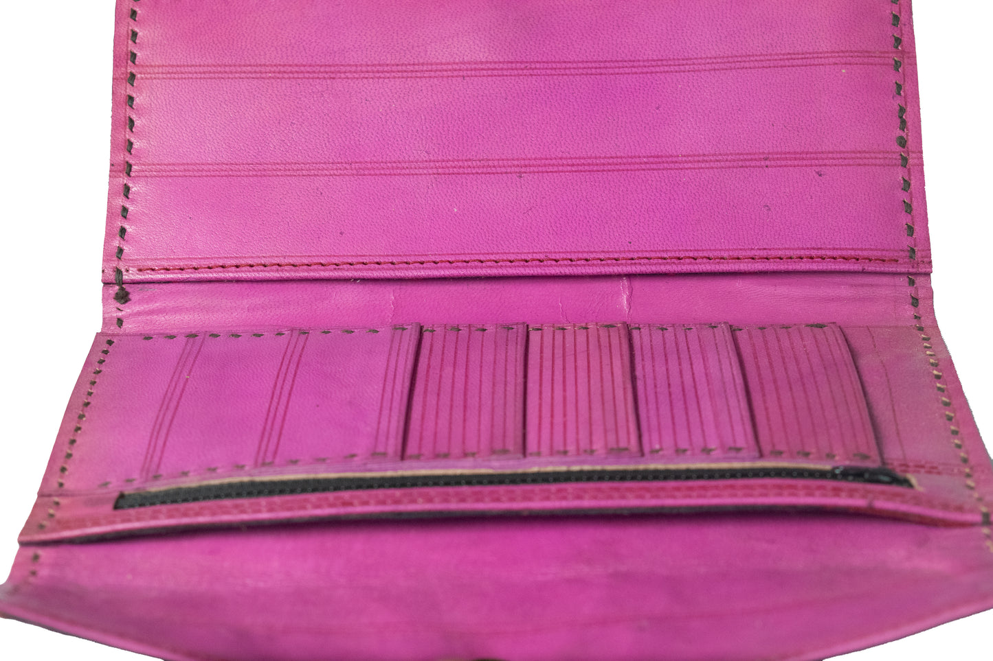 Jat Work Pure Leather Pure Leather Art Wallet - Ladies - Card Holder - SKU: AB30702B