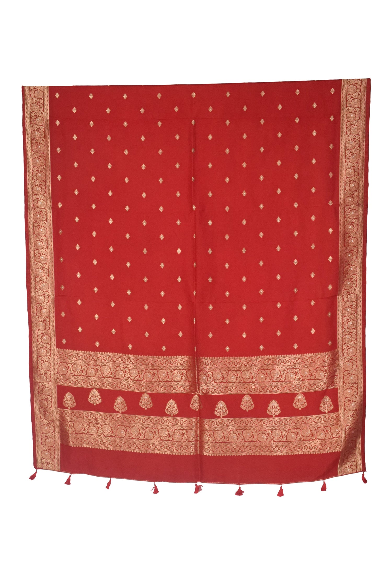 Plain Dyeing Dola Silk Butta Designs with Nakshi Border Dupatta