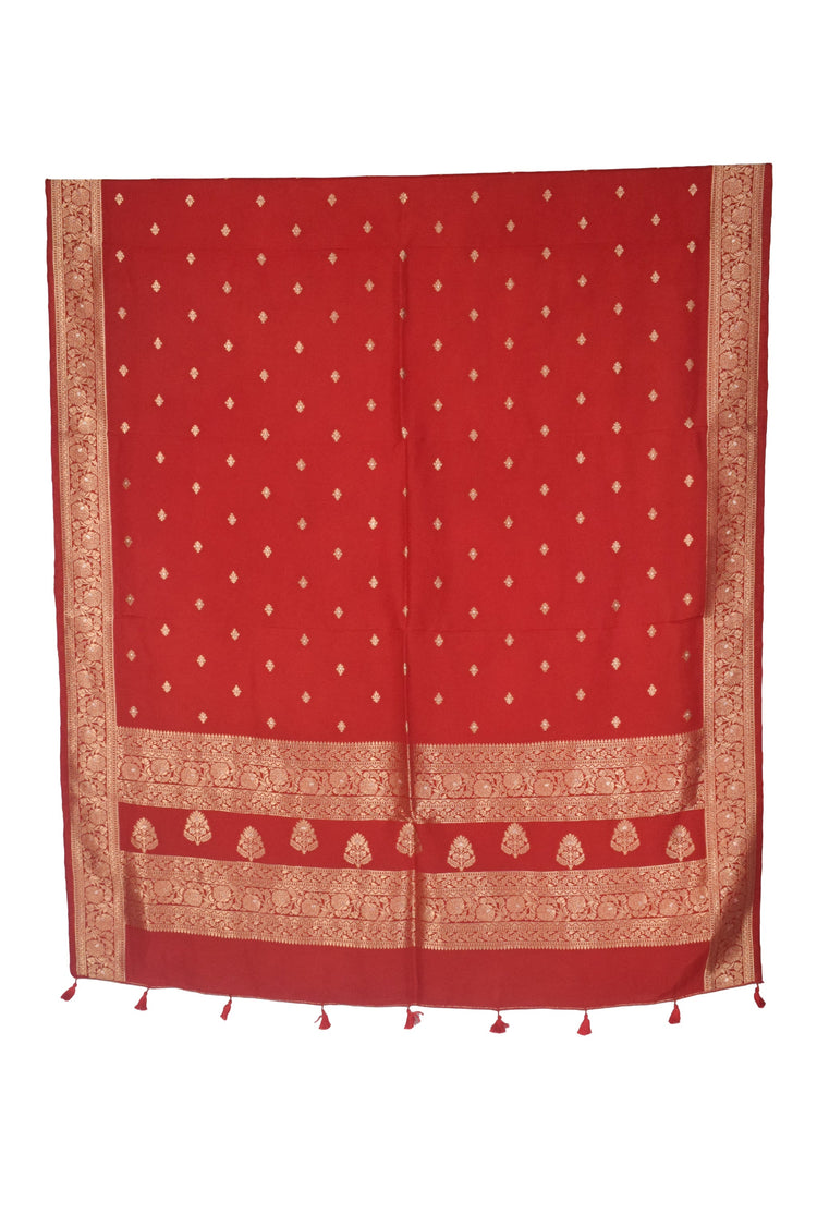 Plain Dyeing Dola Silk Butta Designs with Nakshi Border Dupatta