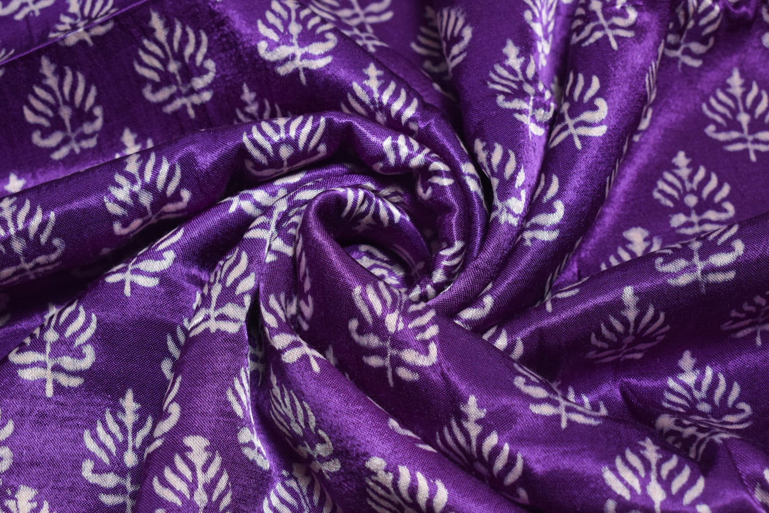 Screen Print Hand Printed Mashru Silk Fabric