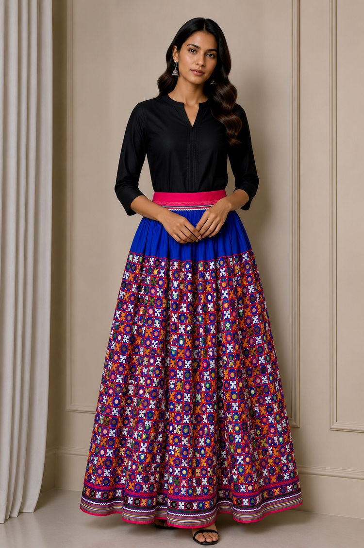 Hand Embroidery Garba Skirt & Chaniya Choli