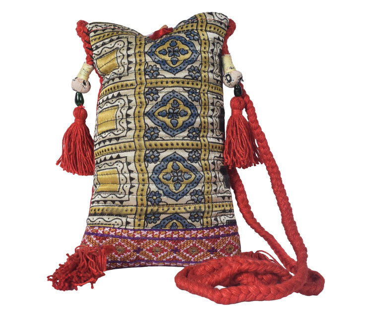 Ajrakh Mashru Silk Hand Printed Mobile Cover