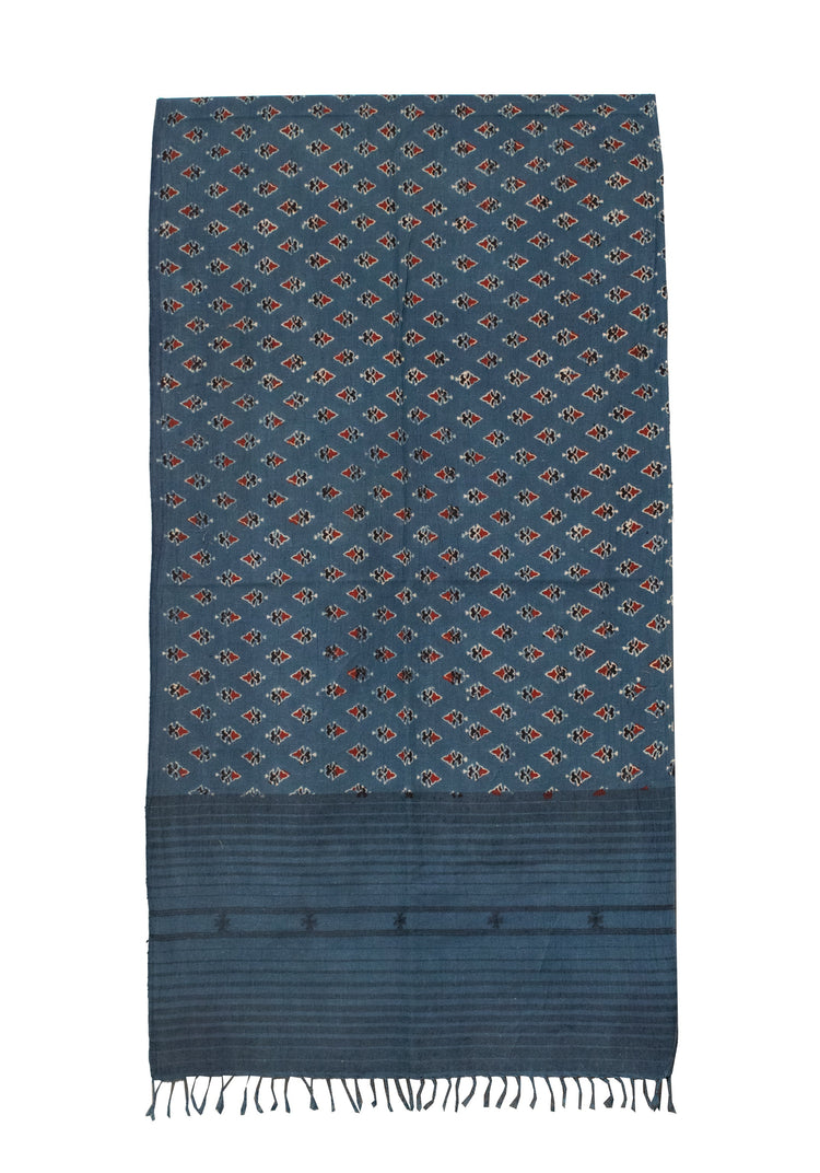 Ajrakh Kala Cotton Natural Dye Hand Block Print Stole