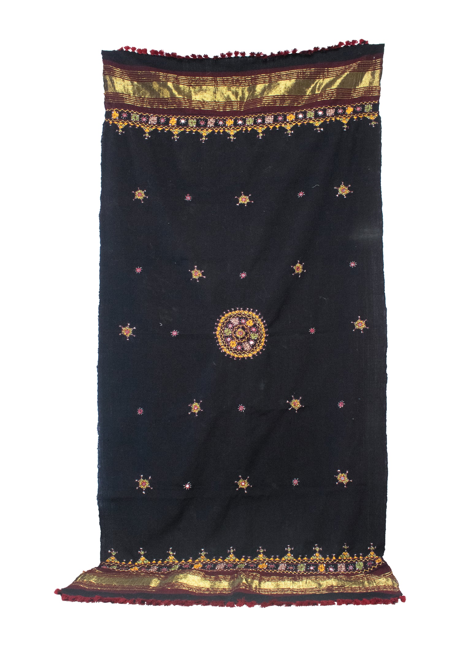 Kutchhi Hand Embroidery & Ajrakh Print Shawls