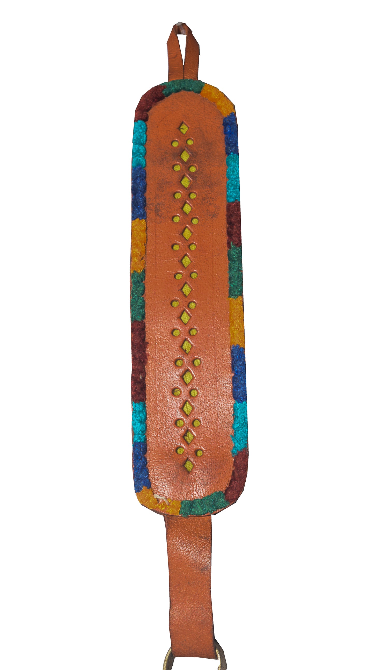 Hand Made Metal Bells Wrought Iron Copper-Zinc Coated Home Décor Chimes Cow Bell Leather Craft Belts - Badam Bell - Medium - 1 Bell - 13 cms Length    -  SKU : BEL-0127