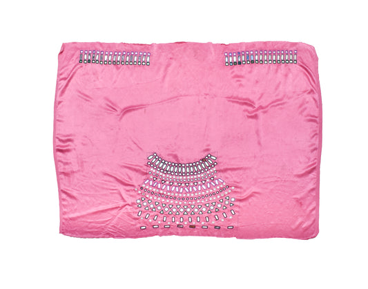 Cut Mirror Work Mashru Silk Hand Embroidery Fine Mirrorwork Blouse - Unstitched   - 1 Mtr Length    -  SKU : SH05903C