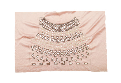 Cut Mirror Work Mashru Silk Hand Embroidery Fine Mirrorwork Blouse - Unstitched   - 1 Mtr Length    -  SKU : SH05903A