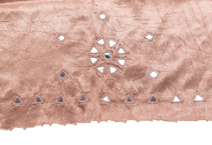 Mirror Work Mashru Silk Hand Embroidered Blouse - Unstitched   - 1.2 Mtr Length  -  SKU: EK18A01I