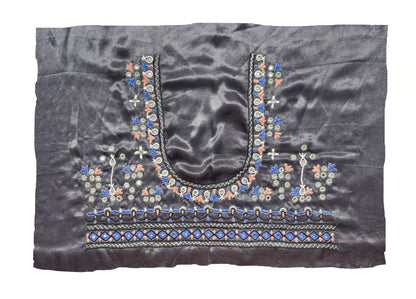 Rabari Work Mashru Silk Hand Embroidery Blouse - Unstitched   - 1 Mtr Length    -  SKU : SH23602A