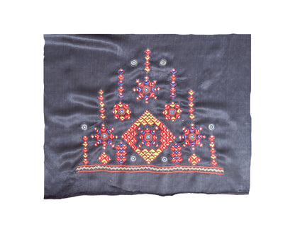 Neran Work Mashru Silk Hand Embroidery Fine Mirrorwork Blouse - Unstitched   - 1 Mtr Length    -  SKU : SH05901A