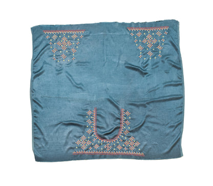Mutva Work Mashru Silk Hand Embroidery Fine Mirrorwork Blouse - Unstitched   - 1 Mtr Length    -  SKU : SH05902B