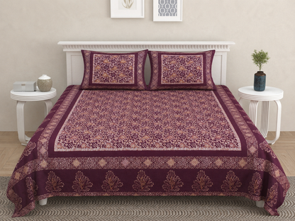 Wax Batik Cotton Hand Printed Bedsheet - Double    -  SKU: AA06C02A