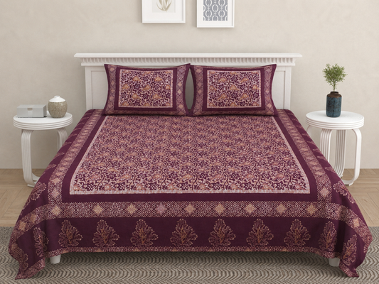Wax Batik Cotton Hand Printed Bedsheet - Double    -  SKU: AA06C02A