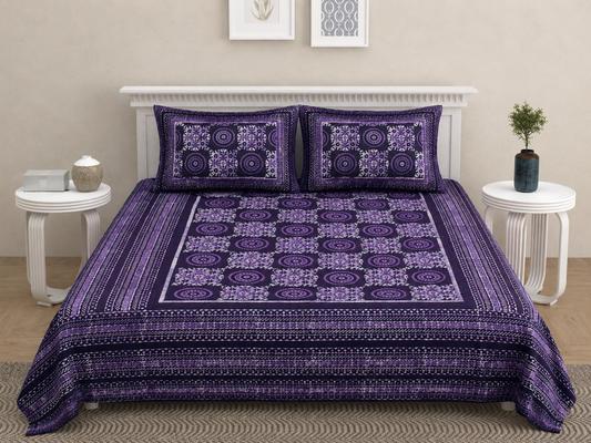 Wax Batik Cotton Hand Printed Bedsheet - Double    -  SKU: AA06C01C