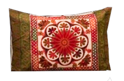 Machine Embroidery Cotton Double Bedsheet - Double  - 7 Feet Length   -  SKU : NC09A04A