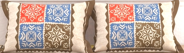 Ajrakh Cotton Natural Dye Kutchi Galicha Hand Block Print Bedsheet - Double King Size - 100 Inch Length    -  SKU : KD12201A