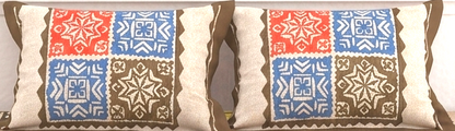 Ajrakh Cotton Natural Dye Kutchi Galicha Hand Block Print Bedsheet - Double King Size - 100 Inch Length    -  SKU : KD12201A