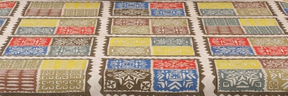 Ajrakh Cotton Natural Dye Kutchi Galicha Hand Block Print Bedsheet - Double King Size - 100 Inch Length    -  SKU : KD12201A