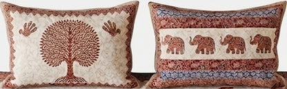 Ajrakh Cotton Natural Dye Kutchi Galicha Hand Block Print Bedsheet - Single  - 94 Inch Length    -  SKU : KD12203B