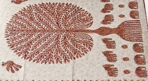 Ajrakh Cotton Natural Dye Kutchi Galicha Hand Block Print Bedsheet - Single  - 94 Inch Length    -  SKU : KD12203B