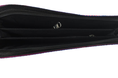 Leather Craft Punch Work Pure Leather Hand Embroidered Bavalia Work Clutch Mirror Work - 25 cms Length    -  SKU : AB02C01A