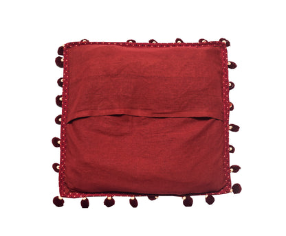Pakko Work Cotton Large Mirror Work Cushion Cover    -  SKU : 0003
