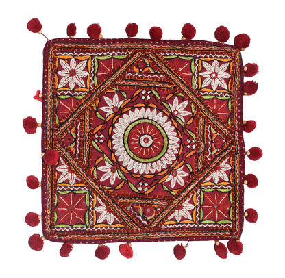 Pakko Work Cotton Hand Embroidered Cushion Cover  - 40 cms Length    -  SKU : EK17A04A
