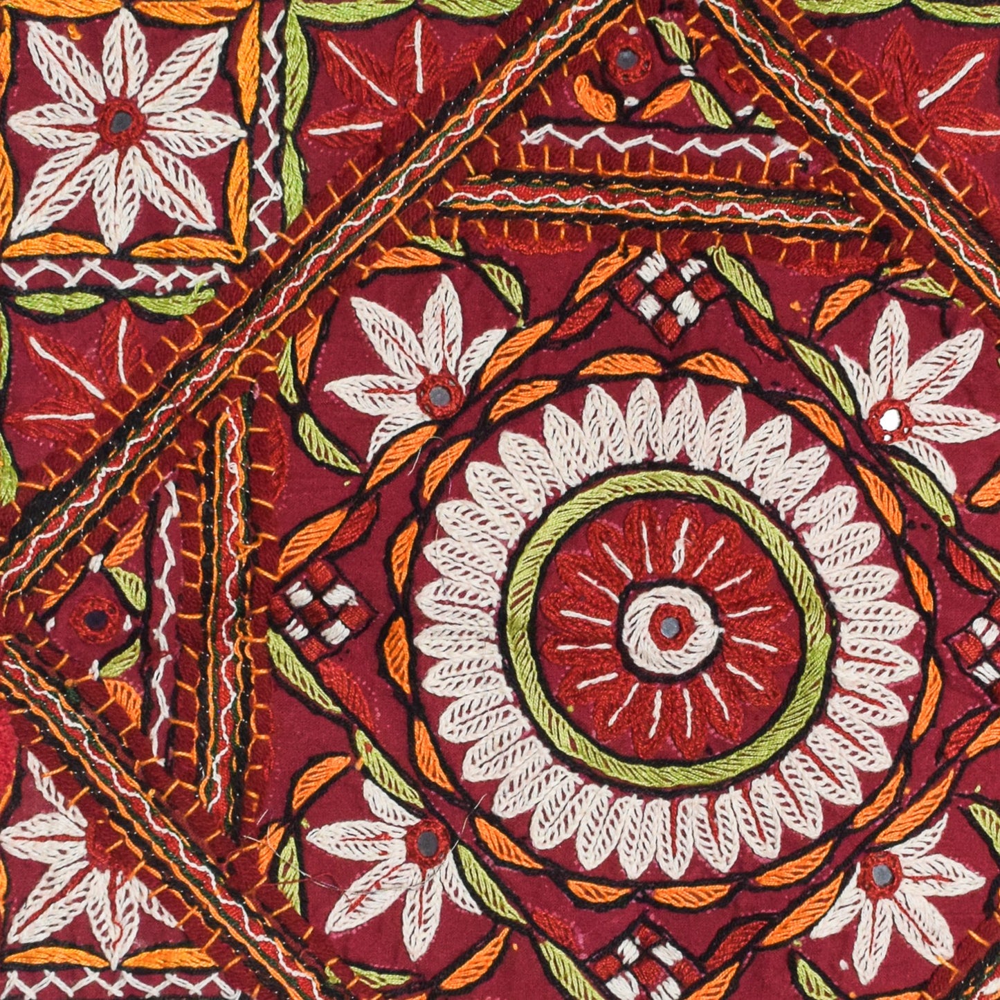 Pakko Work Cotton Hand Embroidered Cushion Cover  - 40 cms Length    -  SKU : EK17A04A