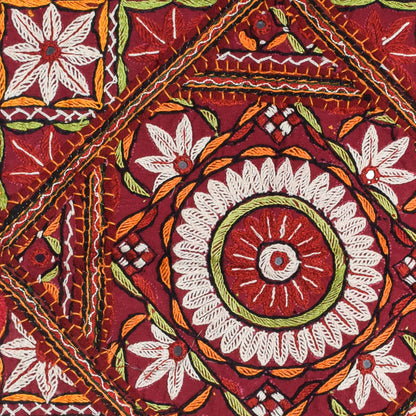 Pakko Work Cotton Hand Embroidered Cushion Cover  - 40 cms Length    -  SKU : EK17A04A