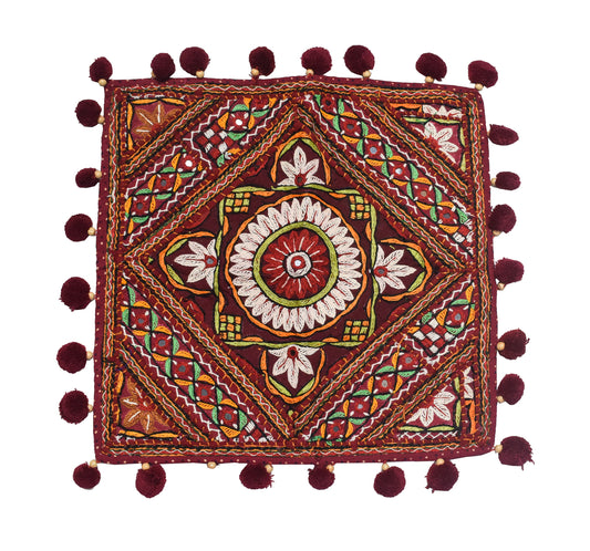 Pakko Work Cotton Hand Embroidered Cushion Cover  - 40 cms Length    -  SKU : EK17A04B