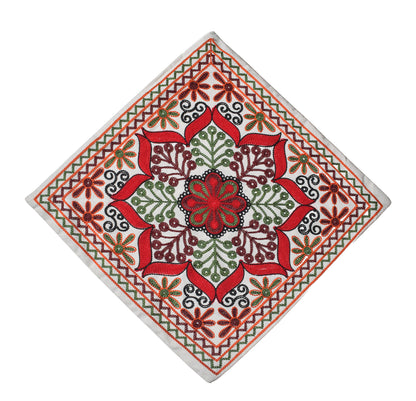 Machine Embroidery Cotton Set Of Five Cushion Cover  - 43 cms Length   -  SKU : NC19402A