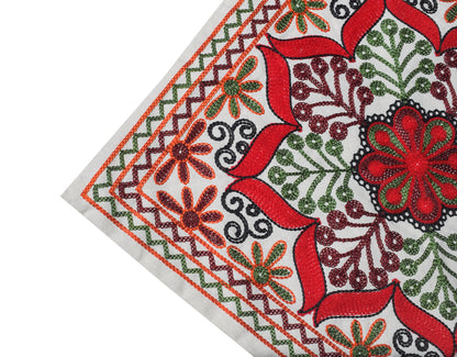 Machine Embroidery Cotton Set Of Five Cushion Cover  - 43 cms Length   -  SKU : NC19402A