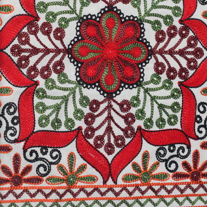 Machine Embroidery Cotton Set Of Five Cushion Cover  - 43 cms Length   -  SKU : NC19402A
