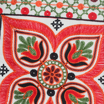 Machine Embroidery Cotton Set Of Five Cushion Cover  - 43 cms Length   -  SKU : NC19402B