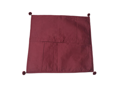 Bela Print Cotton Small Mirror Work Hand Block Print Cushion Cover  - 43 cms Length    -  SKU : KU28C03B
