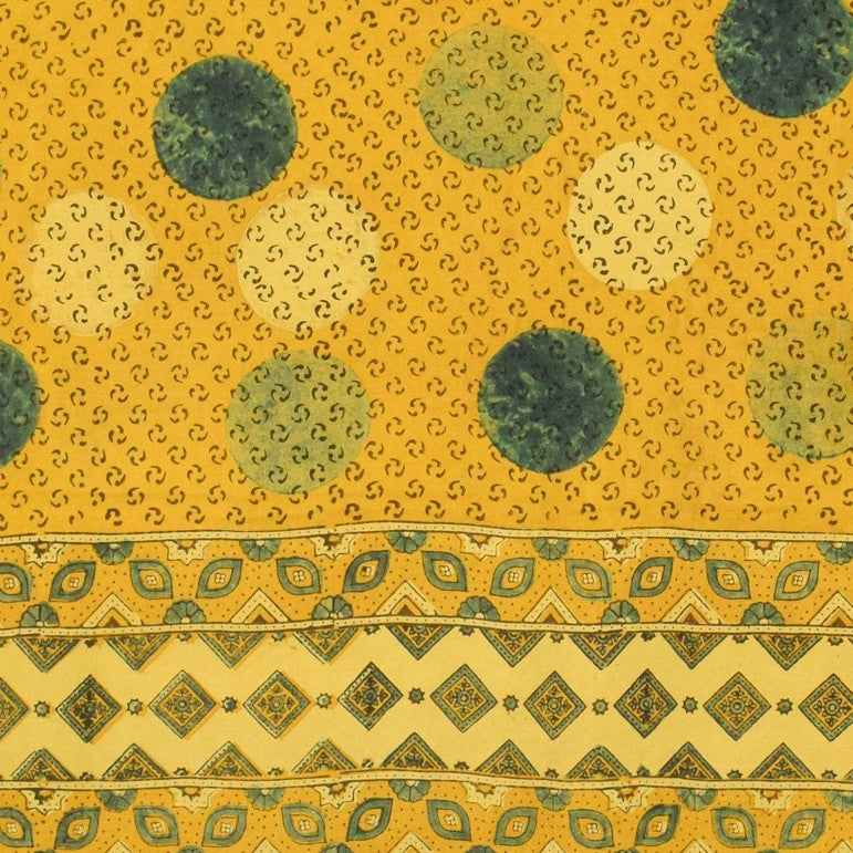 Ajrakh Modal Silk Natural Dye Hand Block Print Dupatta with Golden Border - 2.5 Mtr Length    -  SKU : AI21B01A