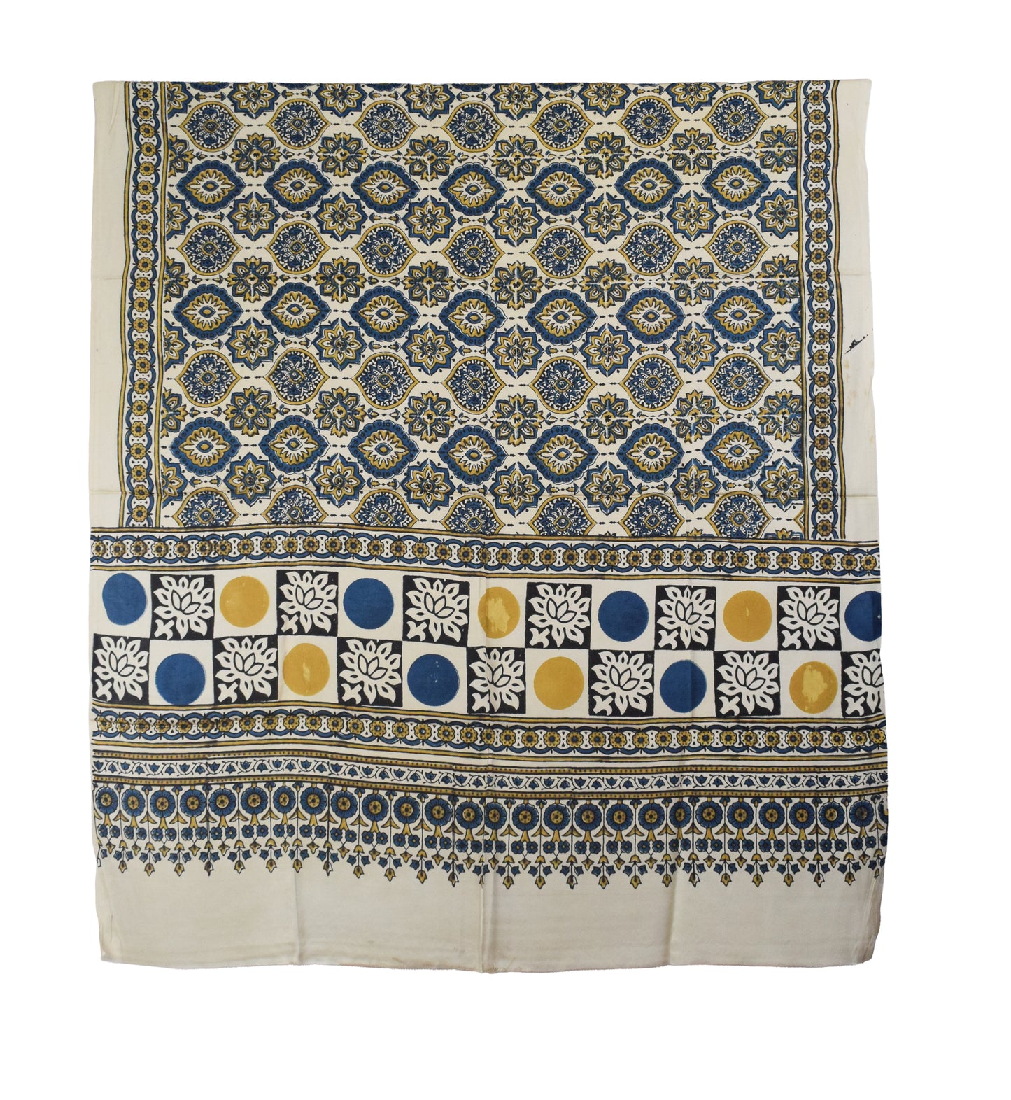 Ajrakh Modal Silk Natural Dye Hand Block Print Dupatta  - 2.5 Mtr Length    -  SKU : AI27802J