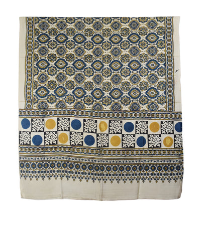 Ajrakh Modal Silk Natural Dye Hand Block Print Dupatta  - 2.5 Mtr Length    -  SKU : AI27802J