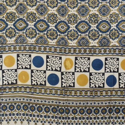 Ajrakh Modal Silk Natural Dye Hand Block Print Dupatta  - 2.5 Mtr Length    -  SKU : AI27802J
