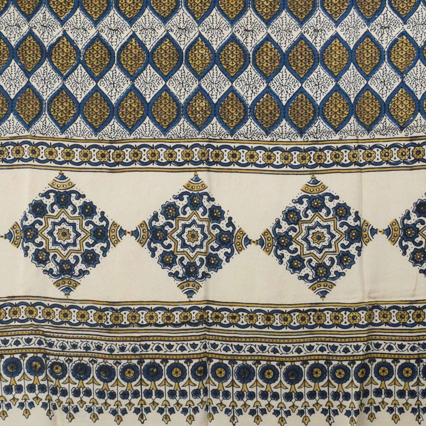 Ajrakh Modal Silk Natural Dye Hand Block Print Dupatta  - 2.5 Mtr Length    -  SKU : AI27802Q