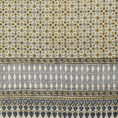 Ajrakh Modal Silk Natural Dye Hand Block Print Dupatta  - 2.5 Mtr Length    -  SKU : AI27802W