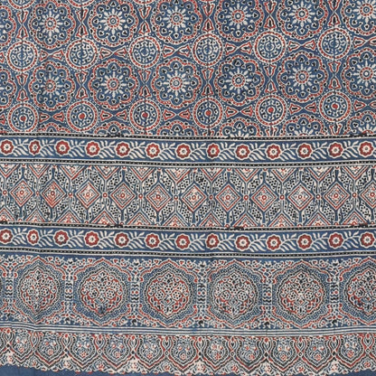 Ajrakh cotton Natural Dye Hand Block Print Dupatta  - 2.5 Mtr Length    -  SKU : MS30101D