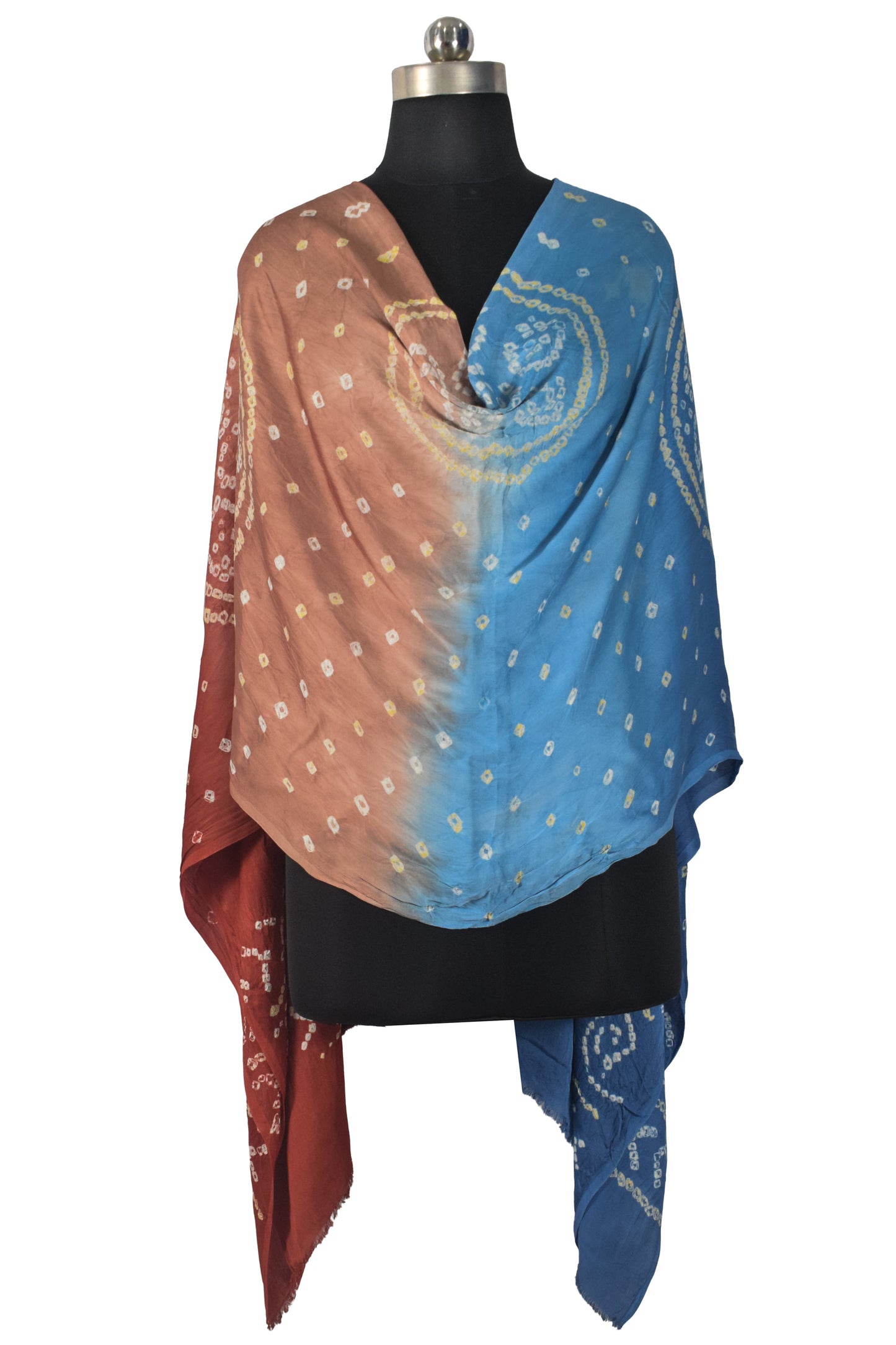 Bandhej [ Tie-Dye] Modal Silk Multi (Bandhej - Tie Dye) Dupatta  - 2.2 Mtr Length    -  SKU : KK04501A