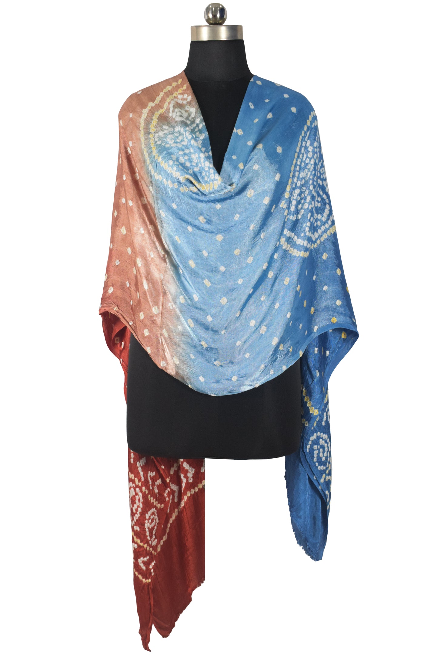 Bandhej [ Tie-Dye] Modal Silk Multi (Bandhej - Tie Dye) Dupatta  - 2.2 Mtr Length    -  SKU : KK04501B