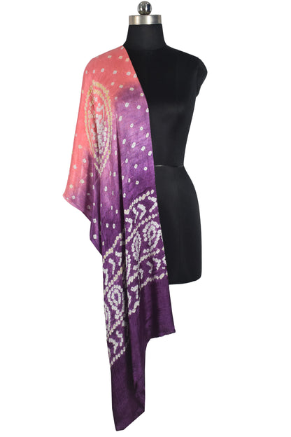 Bandhej [ Tie-Dye] Modal Silk Multi (Bandhej - Tie Dye) Dupatta  - 2.2 Mtr Length    -  SKU : KK04501C