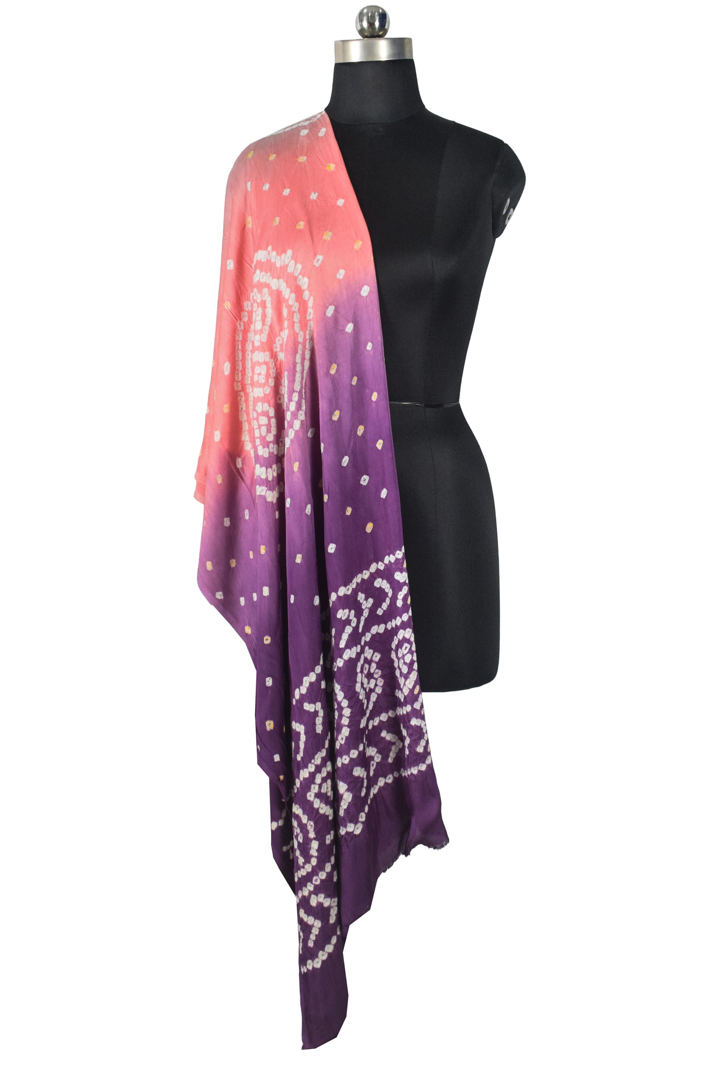 Bandhej [ Tie-Dye] Modal Silk Multi (Bandhej - Tie Dye) Dupatta  - 2.2 Mtr Length    -  SKU : KK04501G