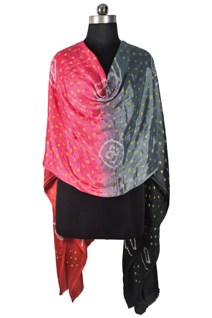 Bandhej [ Tie-Dye] Modal Silk Multi (Bandhej - Tie Dye) Dupatta  - 2.2 Mtr Length    -  SKU : KK04501I